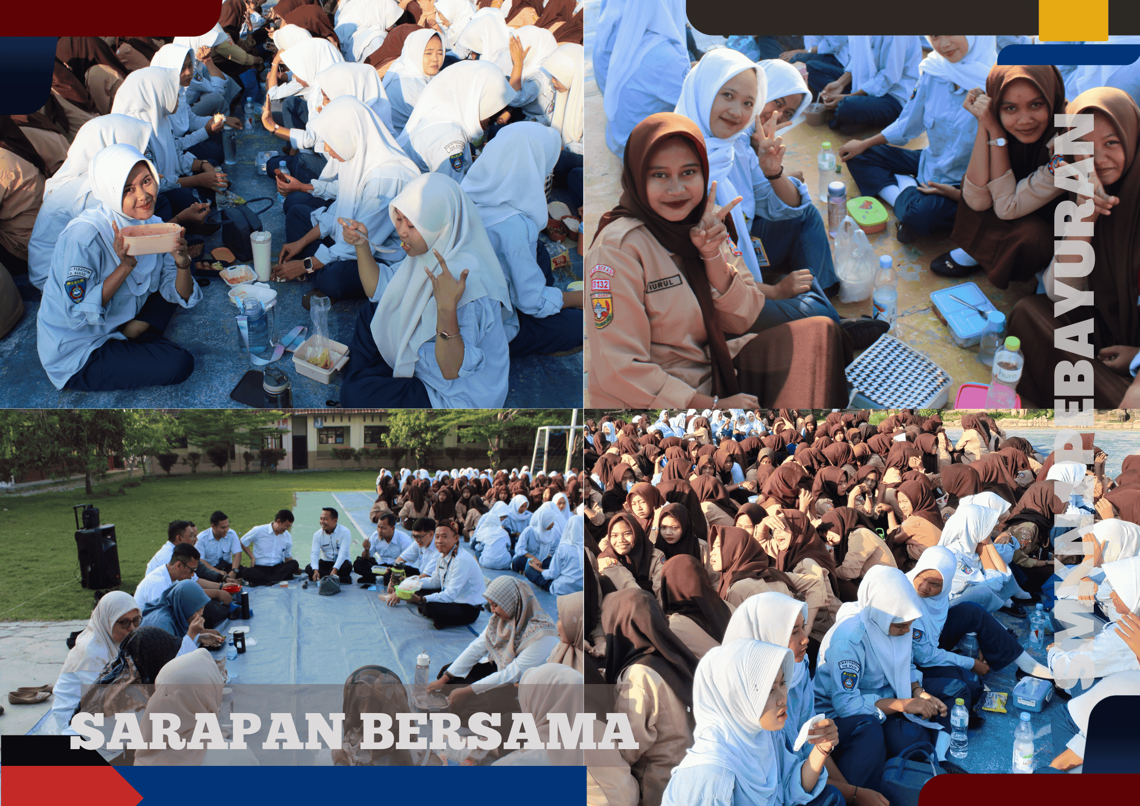 SMKN 1 Pebayuran Gelar Sarapan Bersama untuk Wujudkan Sekolah Sehat